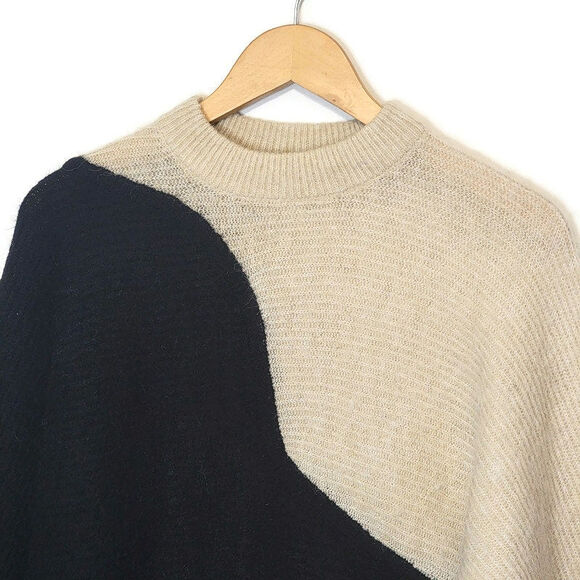 And Other Stories Yin Yang Colorblock Alpaca Wool Crew Neck Sweater Size XS - Picture 4 of 16